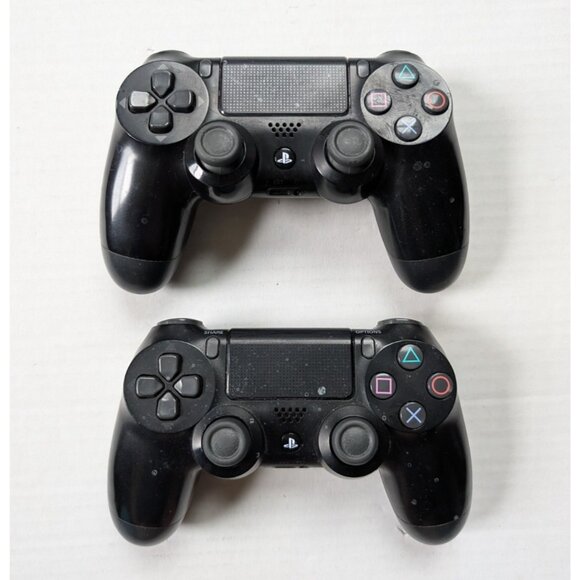 Sony PS4 Wireless Controller Set of 2 Black Dualshock 4 READ - Picture 1 of 10